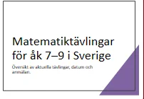 Förberedelse inför matematiktävlingar - Bild 4