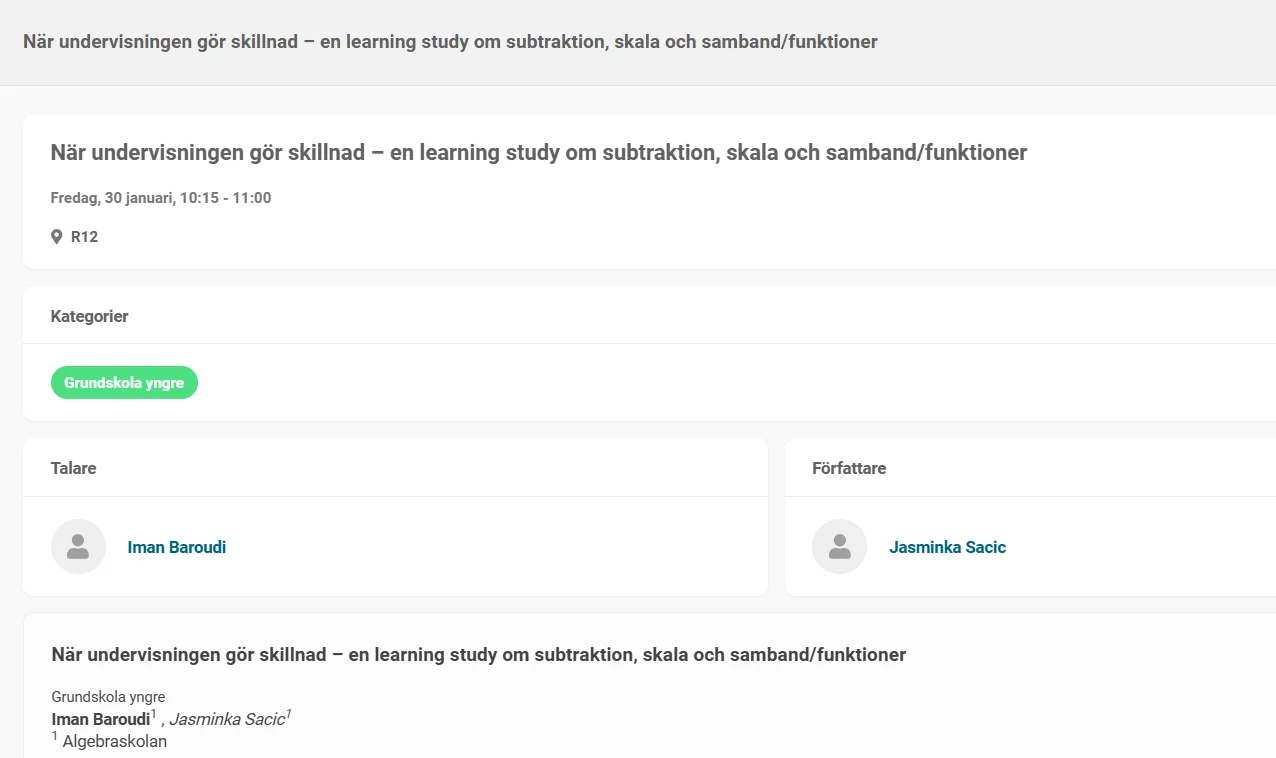 Matematikbiennalen 2026 - Föreläsning - Bild 2